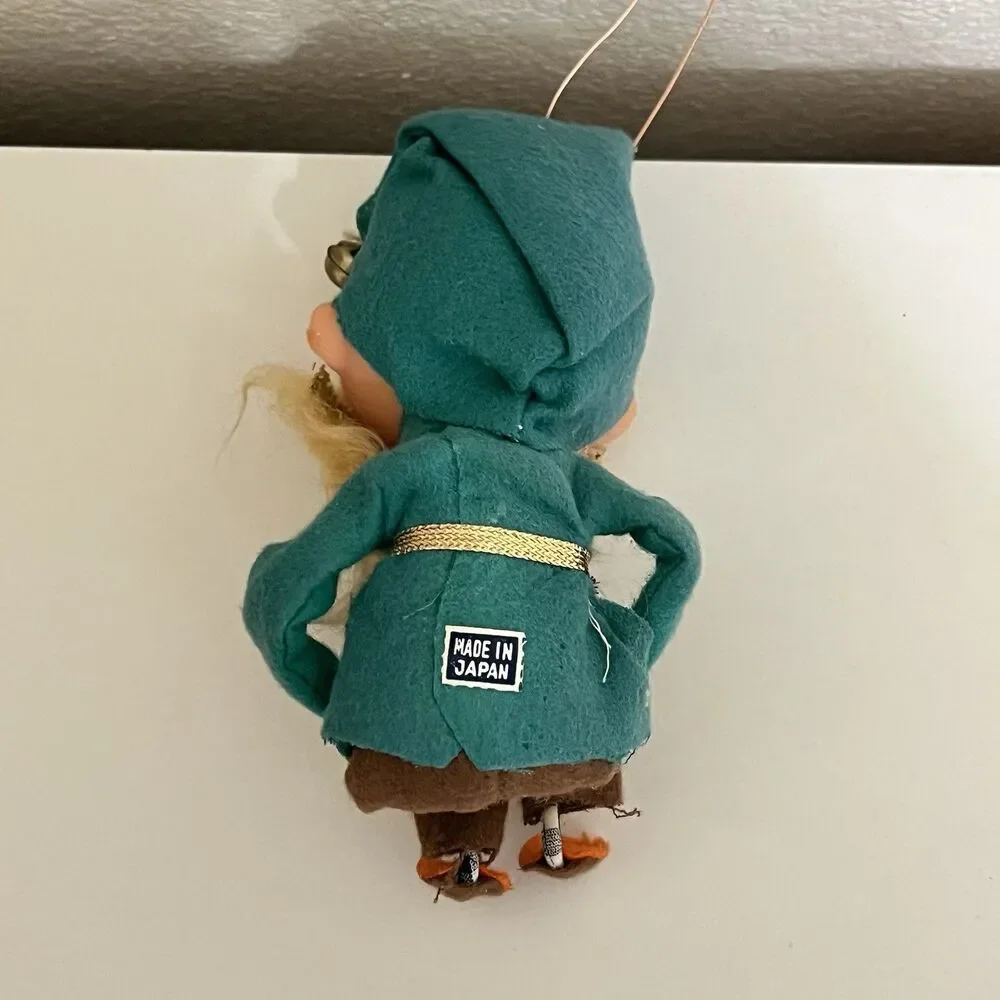 Vintage Knee Hugger Bearded Elf Doll Christmas Ornament Japan